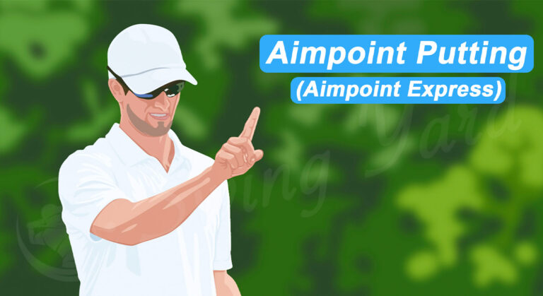 guy holding up hand doing aimpoint express putting