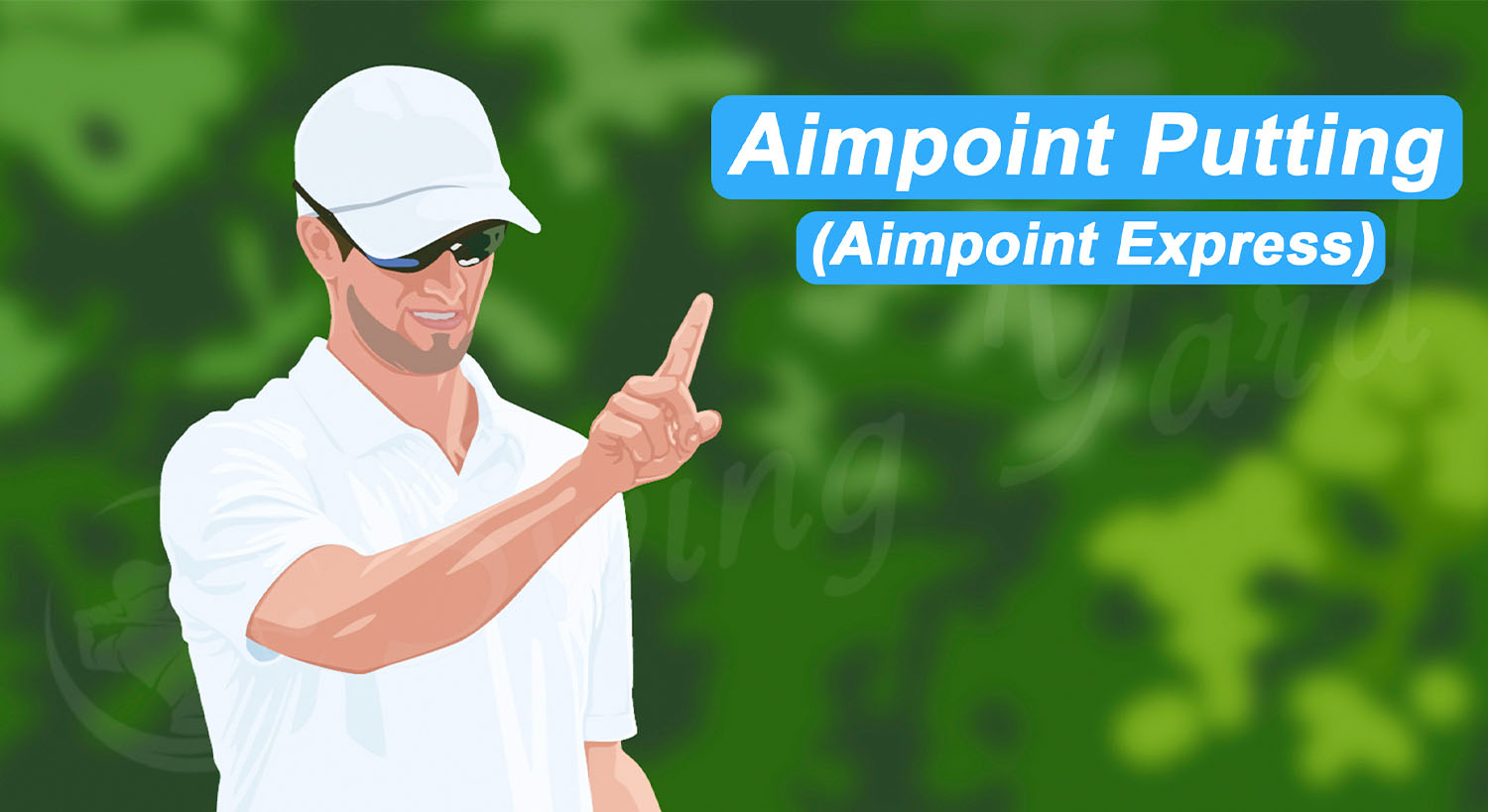guy holding up hand doing aimpoint express putting