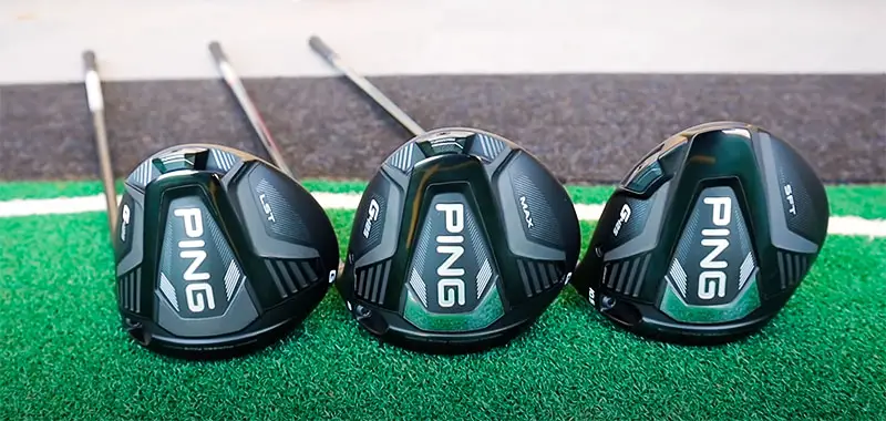 side by side photo of the 2021 Ping drivers